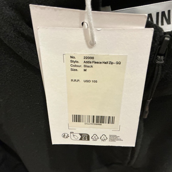 RAINS Addis Fleece Half Zip NWT - SIZE M - Picture 8 of 8